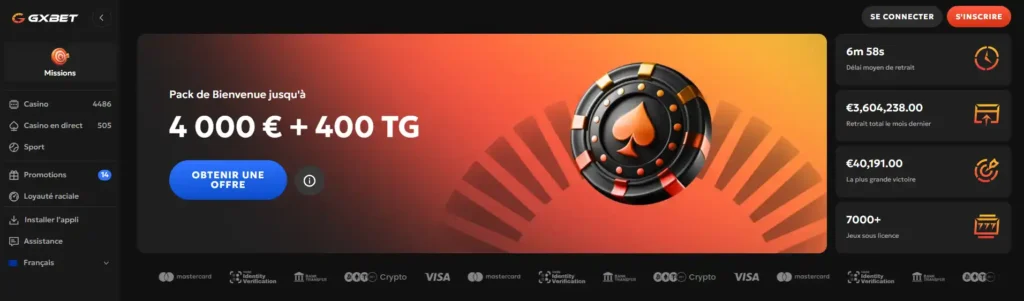 gxbet casino avis
