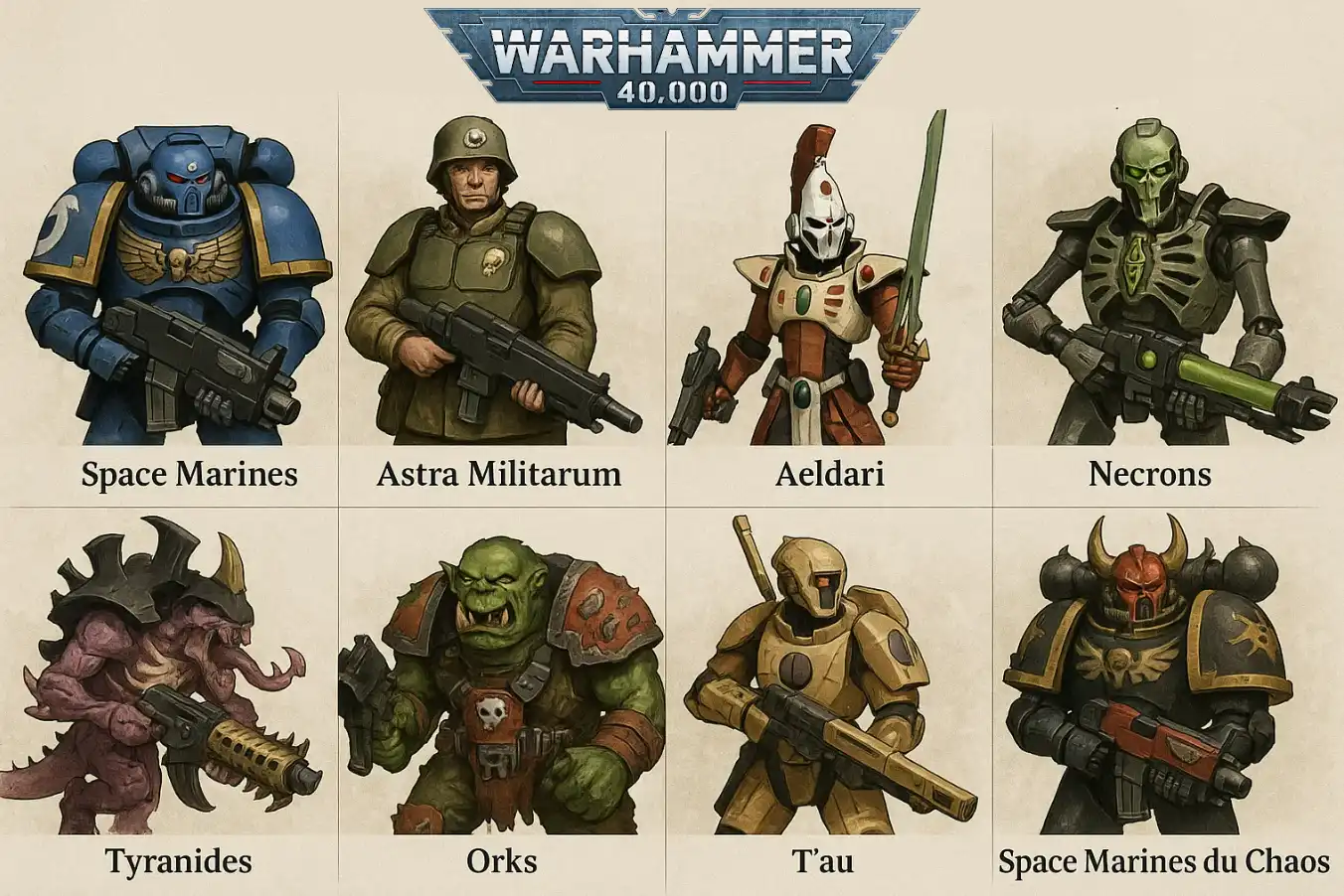 warhammer 40k quelle armée choisir